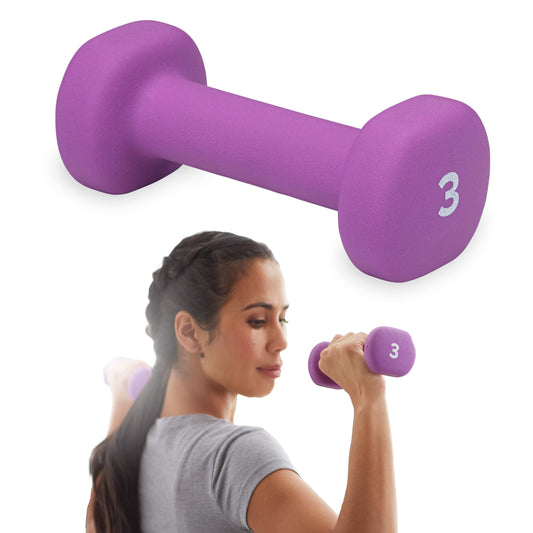 Gaiam Dumbbell Hand Weight (Sold in Singles) - Neoprene Coated Exercise & Fitness Dumbbell for Home Gym Equipment Workouts Strength Training Free Weights for Women, Men